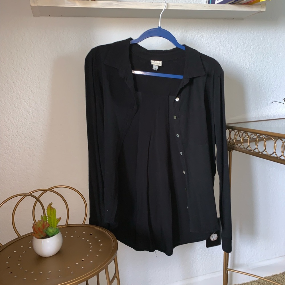 Black button down